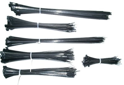 Kabelbindersortiment 225 Stück standard schwarz UV-beständig!