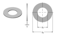 20 Stück Passscheiben 10x16x0,5mm DIN988 Stahl blank Zentelscheiben Ausgleichsscheiben Distanzscheiben