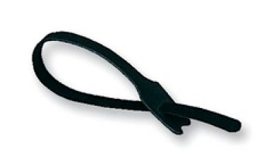 Klettverschluss Kabelbinder mit Schlitz 12,7x203mm schwarz