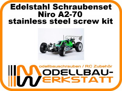 XXL Schrauben-Set Stahl hochfest Mugen MBX-7 ECO MBX7 screw kit XXL Schrauben-Set Stahl hochfest Mugen MBX-7 ECO MBX7 screw kit