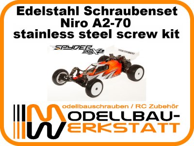 XXL Schrauben-Set Edelstahl A2-70 SERPENT Spyder SRX2 RM 