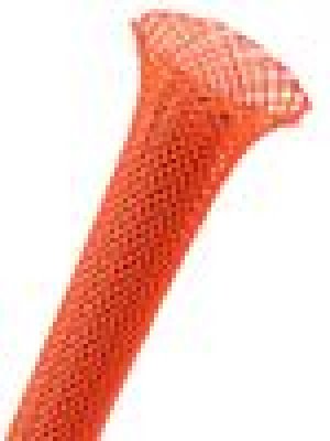 Geflechtschlauch (Kabelschutz) 6mm rot (3,2-11,1mm Ausdehnung) 1m