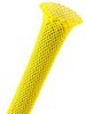 Geflechtschlauch (Kabelschutz) 3mm gelb (2,4-6,4mm Ausdehnung) 1m