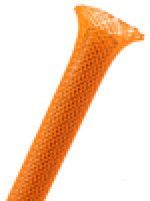 Geflechtschlauch (Kabelschutz) 3mm orange (2,4-6,4mm Ausdehnung) 1m