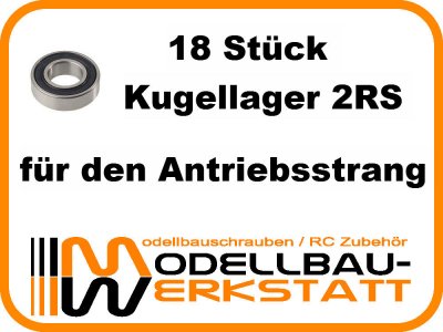 Kugellager-Set für SWORKz S35-3 2017 S35-3E S35-GTE (mit 6x12x4mm Radlagern!)